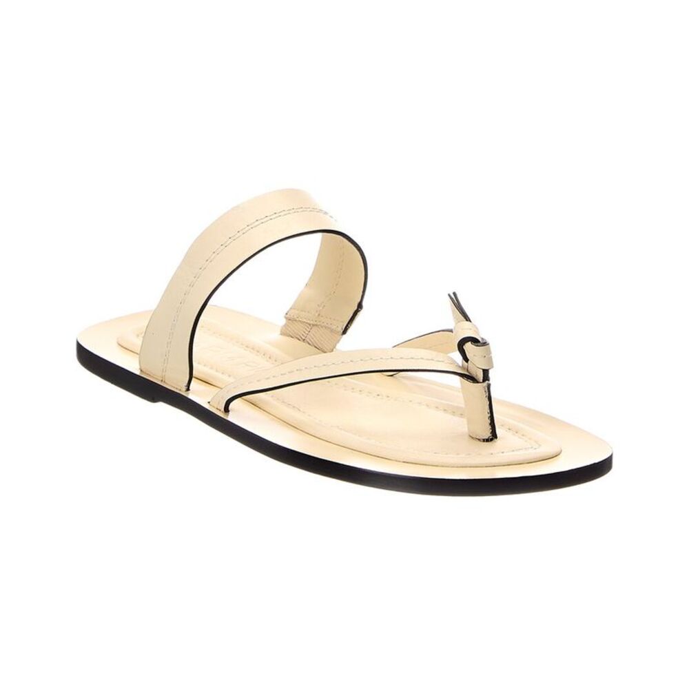 Farm Rio Ivory Tie Flat Leather Sandal